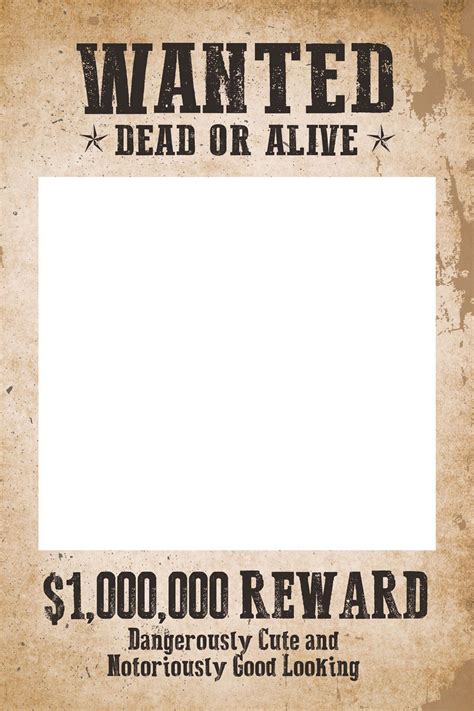 Wanted Poster Photo Booth Digital File Only Etsy Wanted Poster