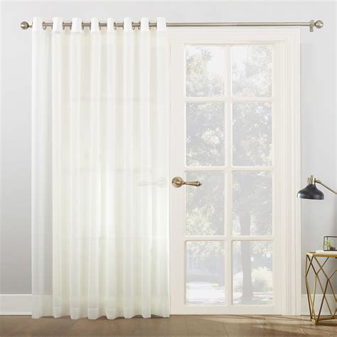 No 918 Emily Extra Wide Sheer Voile Sliding Door Patio Curtain Panel