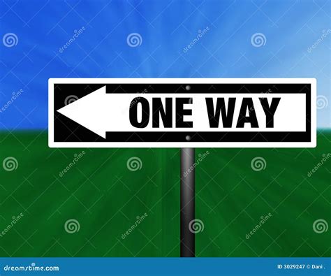 One Way Street Sign Stock Illustration Illustration Of Digital 3029247