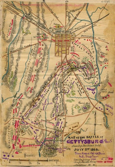 Gettysburg Day 2 Battle Of Gettysburg Gettysburg Map