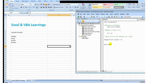 How To Use Vba Variables String Integer Double Boolean Youtube