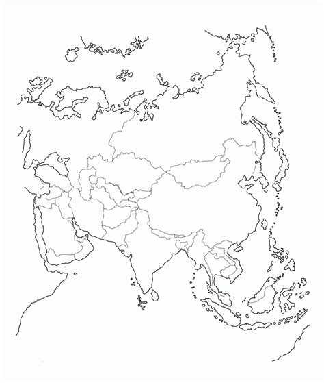 Mapa de de Asia físico político y mudo Descargar e Imprimir Mapas