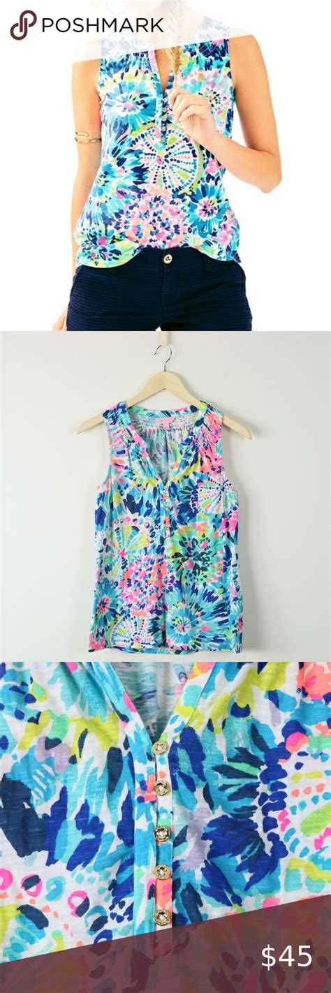 Lilly Pulitzer Multi Dive In Essie Tank Top Clothes Design Lilly