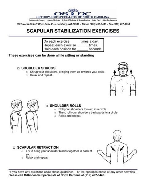 Shoulder Scapular Stabilization Exercises