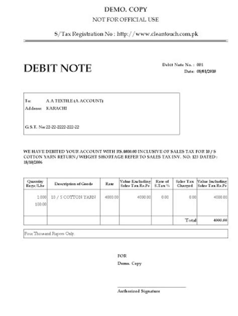 Debit note là gì ptfinance