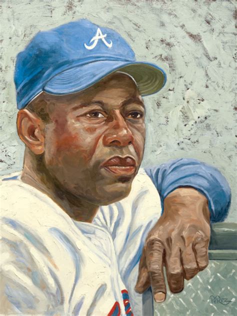 A Portrait Of Hank Aaron Hank Aaron Baseball Art Baseball Sketch
