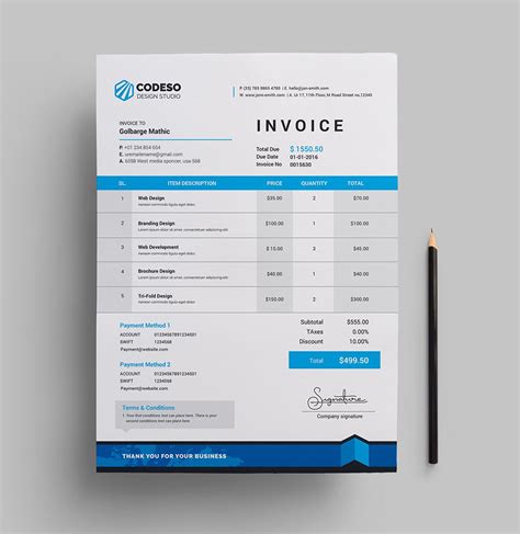 Corporate Invoice Stationery Templates ~ Creative Market