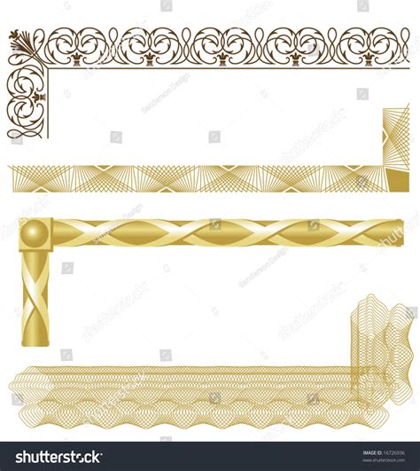 Various Intricate Borders For Certificates Awards Coupons Etc