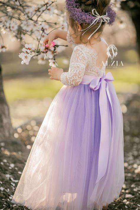 Purple Vintage Flower Girl Dresses Dresses Images 2022