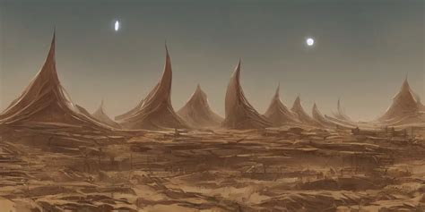 Dune City And Temples Of Arrakis Arrakeen With Trees Stable