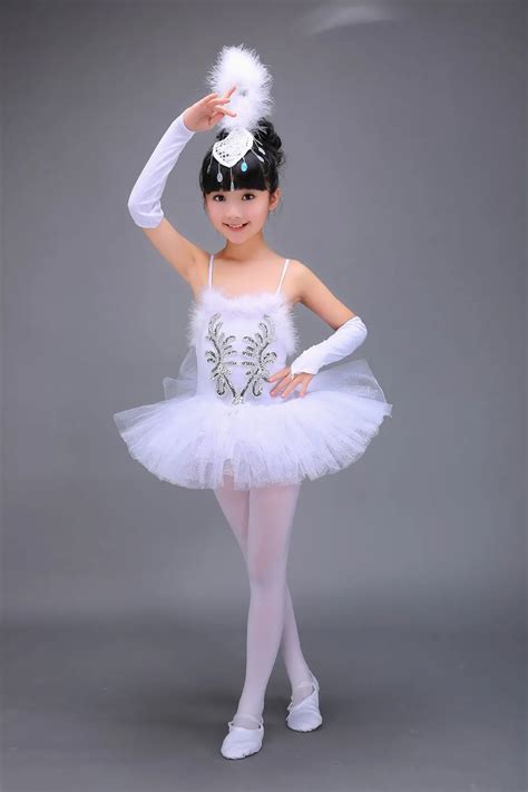 Girls White Swan Lake Ballet Princess Dance Dress Costume 90cm 165 Kids