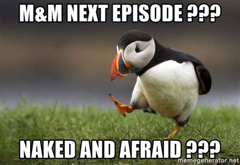 M M Next Episode Naked And Afraid Unpopular Opinion Puffin Meme Generator