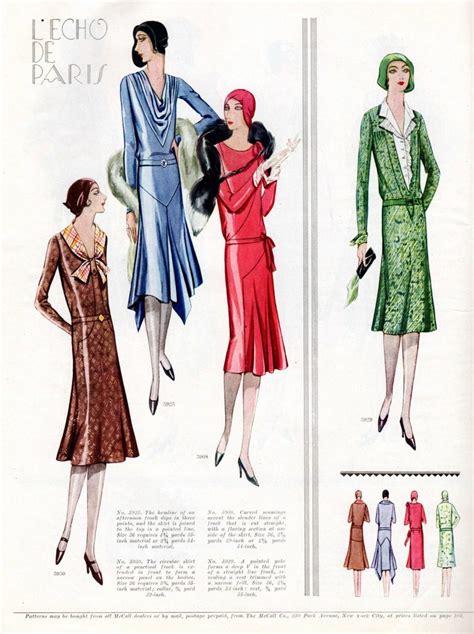 Vintage Art Deco Fashion From 1929