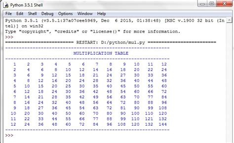 Python Multiplication Table For Loop Python Multiplic Vrogue Co