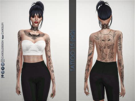 The Sims Resource Tattoo 15 Hq Sims 4 Tattoos Suits For Women