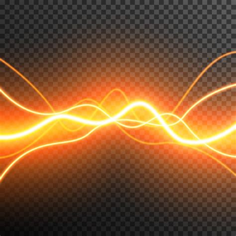 Premium Vector Abstract Light Effect Glowing Waves Vector Transparent