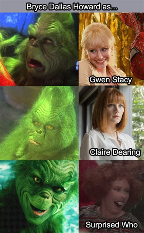 Bryce Dallas Howard As Gwen Stacy Claire Dearing Surprised Who Ifunny