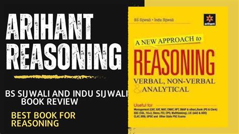 Review Of Arihant Verbal Non Verbal Reasoning Book By B S Sijwali And
