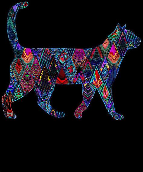 Neon Cat Cool1 Digital Art By Lin Watchorn Pixels