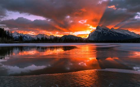 3840x2160 Resolution Canada Alberta Banff National Park 4k Wallpaper