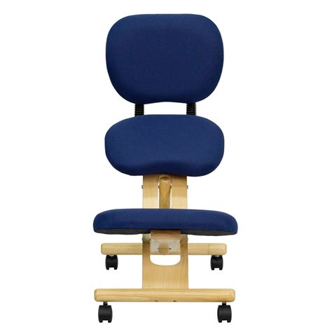 With the kneeling chair you are positioned upright and leaning forward, which helps keep your back upright and correct. Mobile Wooden Ergonomic Kneeling Posture Chair in Navy ...