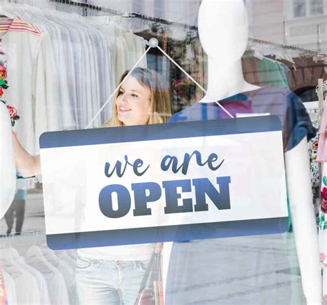 We Are Open Sign Blue Colors Shop Window Decal Tenstickers