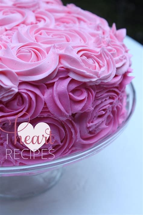 Perfect victoria sponge cake holly loves cake. Vanilla Rose Cake Recipe - I Heart Recipes