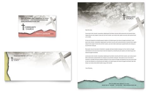 Minimal microsoft word letterhead template. Bible Church Business Card & Letterhead Template - Word & Publisher