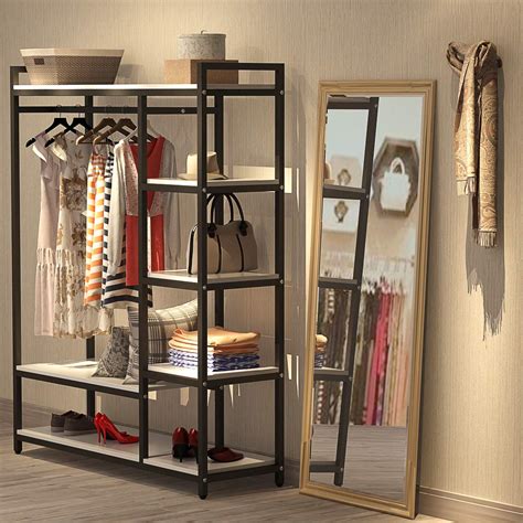 Shop menards for wire shelving systems that are a great way to custom organize your home and compareclick to add item closetmaid® white wire closet large and small shelf caps to the. LITTLE TREE Heavy Duty Large Closet Organizer Clothes Rack ...