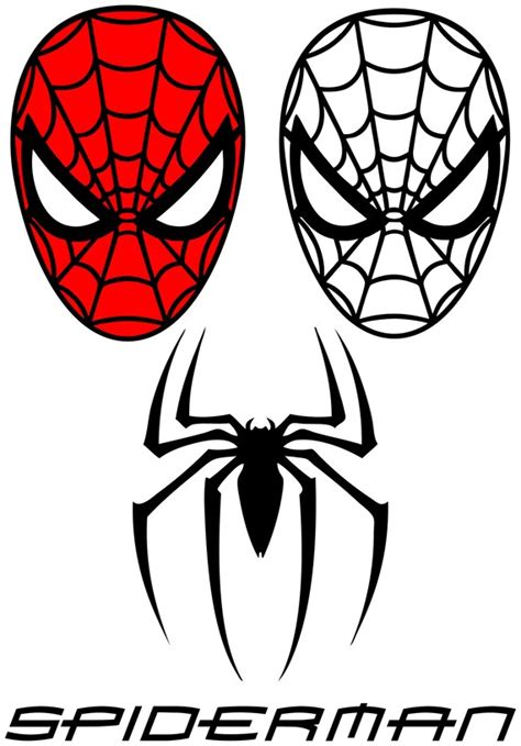Spiderman Head / Spider SVG Layered Silhouette Thick | Etsy