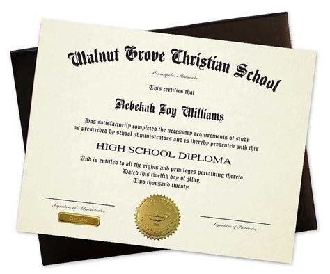 Personalized High School Diploma For Homeschools With Padded Diploma