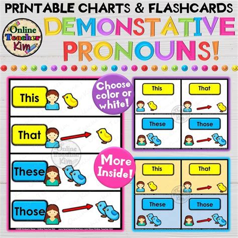 Demonstrative Pronouns This That These Those Printable Charts The Best Porn Website