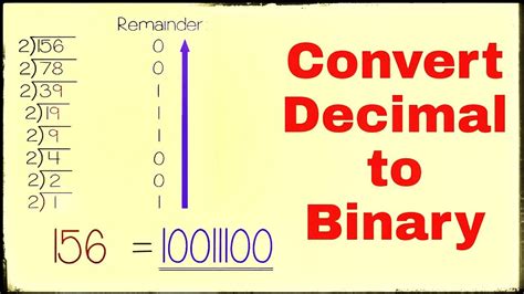 89) or a string (e.g. Convert decimal to binary number - YouTube