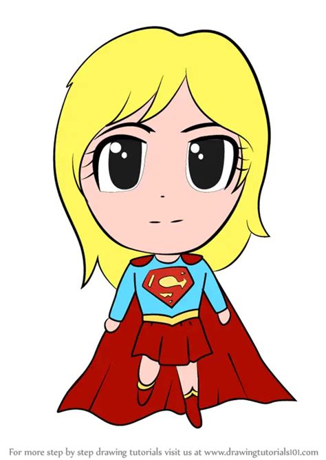 Learn How To Draw Chibi Supergirl Chibi Characters Step By Step