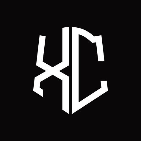 Xc Logo Monogram With Shield Shape Ribbon Design Template 16573243
