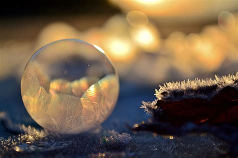 Frozen In A Bubble Photographs Of Soap Bubbles Freezing At 9 °c By