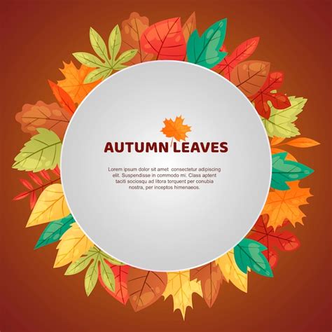 Premium Vector Autumn Leaves Frame Template
