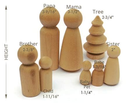 20 Unfinished Wooden Peg Dolls Medium Man Peg Doll Toys Etsy