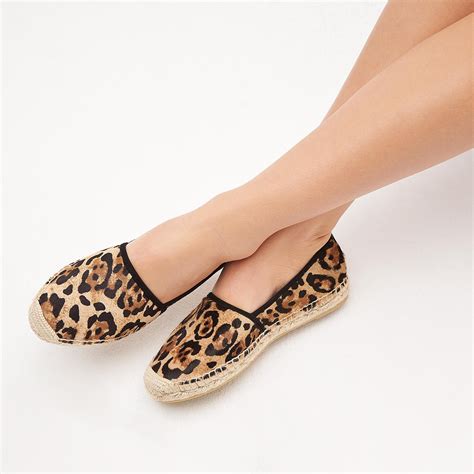 Elsie Leopard Print Calf Hair Espadrilles Shoes Lkbennett