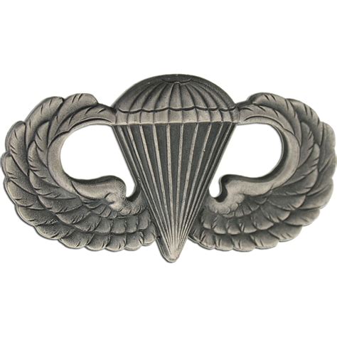 Army Badge Regular Size Spec Parachutist Badges Silver Oxide