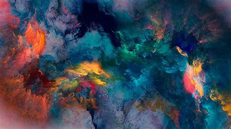 Hd Wallpaper Multicolored Abstract Painting Colors Texture Strokes