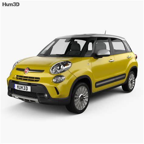 Fiat 500l Trekking 2013 3d Model Humster3d