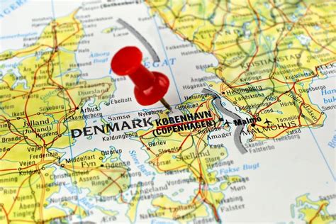 Copenhagen Map With Pin Stock Photo Image Of Plan Symbol 40998142