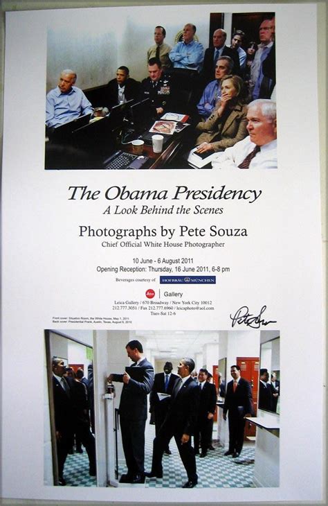 The Obama Presidency A Look Behind The Scenes Signed Poster By Pete