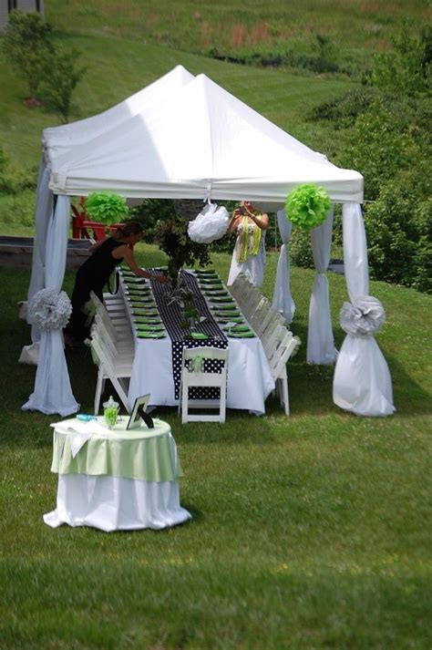 Baby Shower In Lime Black And White Shower Tent