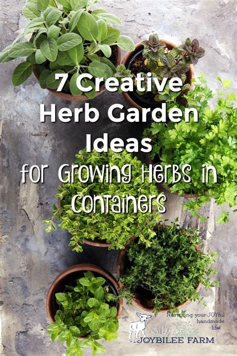 7 Creative Herb Garden Ideas For Growing Herbs In Containers Joybilee
