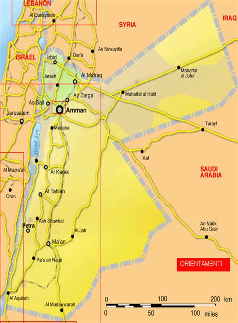 La mappa dettagliata della giordania in russo sotto di google ti consente di visualizzare quasi tutti gli oggetti (fino alle singole case negli insediamenti del paese). Giordania Mappa Idrografia
