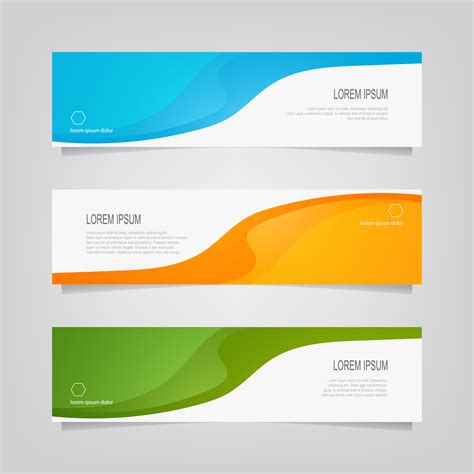 Set Of Colorful Abstract Curve Banners 676266 Vector Art At Vecteezy