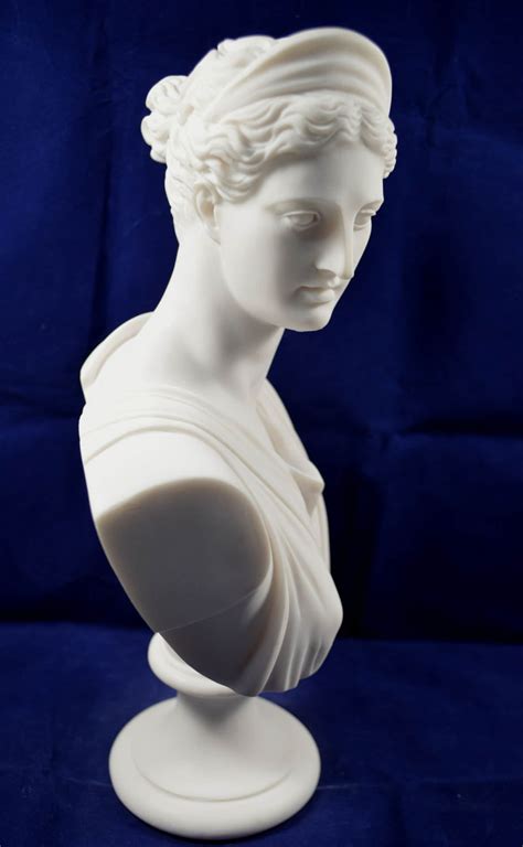 Artemis Sculpture Diana Bust Ancient Greek Goddess Of Hunt Etsy UK