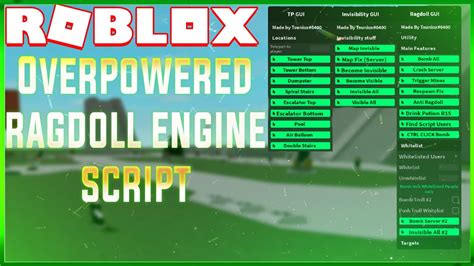 Hacks Roblox Ragdoll Engine Ragdoll Engine Roblox Hack Script